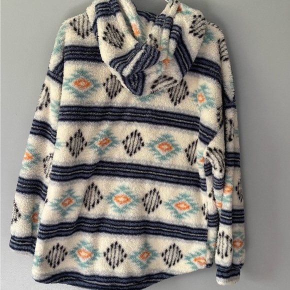 SO Womens Fleece Quarter Zip XS Western Print - Picture 3 of 8